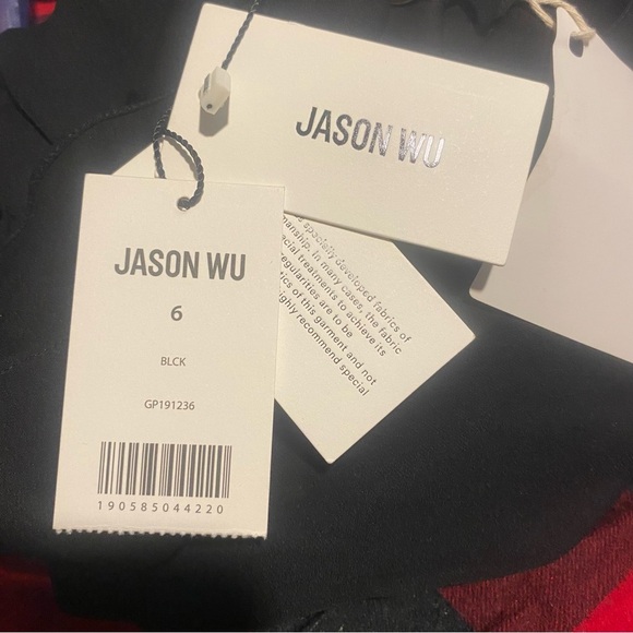 Jason Wu Black Ruffle Chiffon Sleeveless Dress Size 6 NWT - Picture 6 of 16